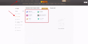 Giao diện nạp tiền tại VN79